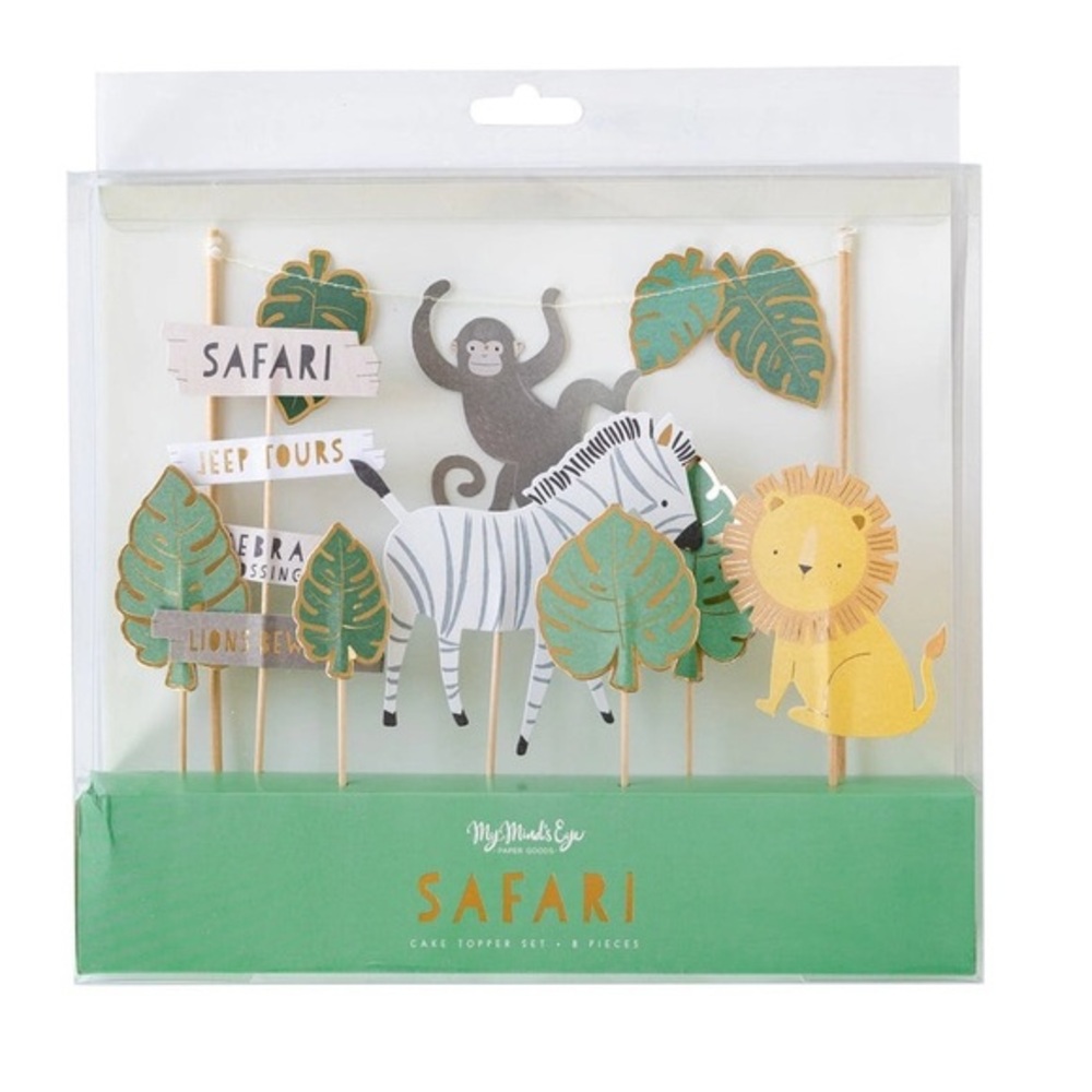Safari nwt Jungle Animal Cake Topper Set